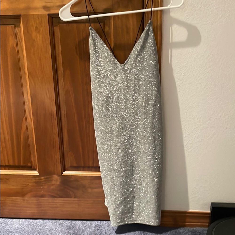 H&M Silver Backless Dress